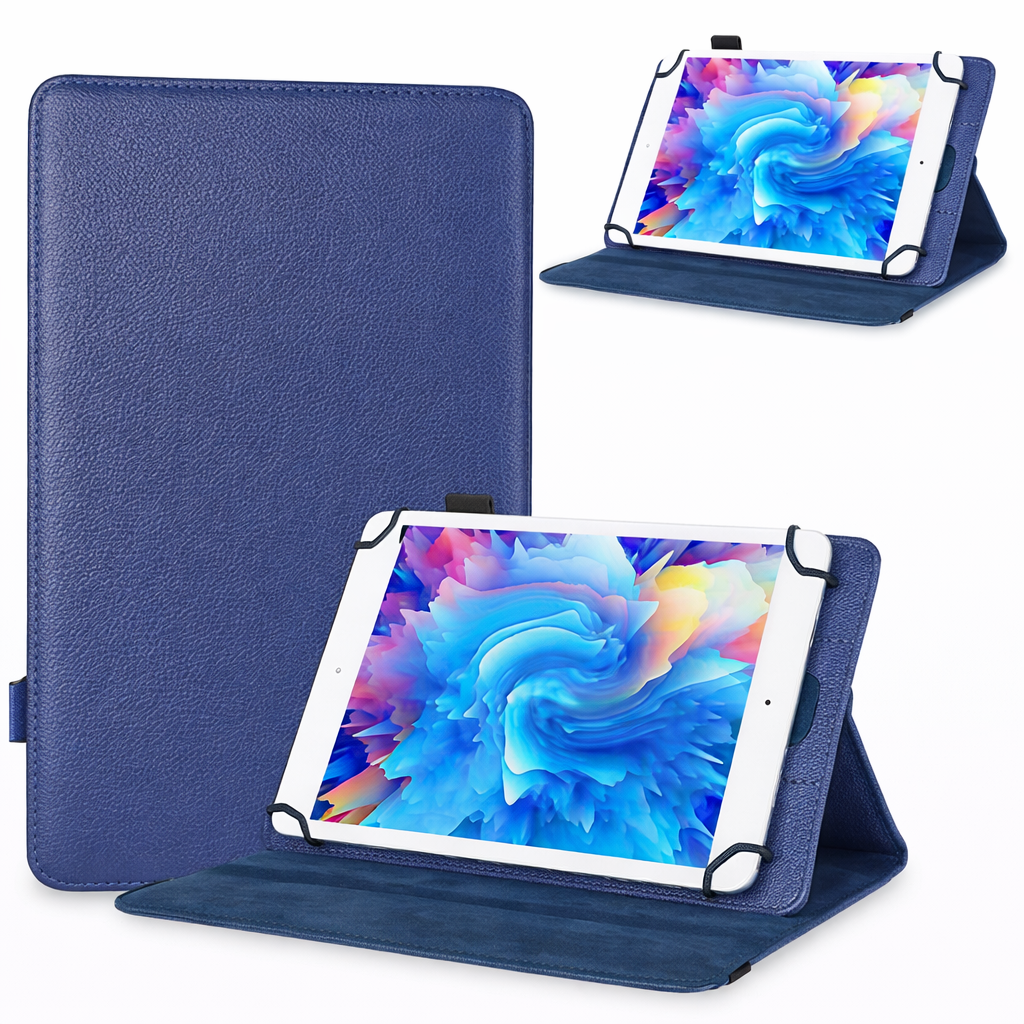 Sleek Folding Tablet Case – Navy Soft Silicone Stand Cover Lightweight Protective Case