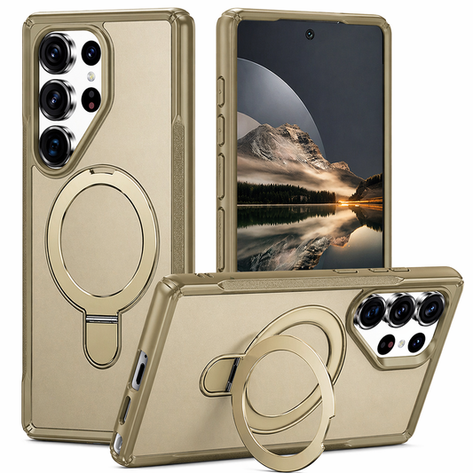 Dual Layer Phone Case – Green Vivid Cover MagSafe Compatible With Ring Stand