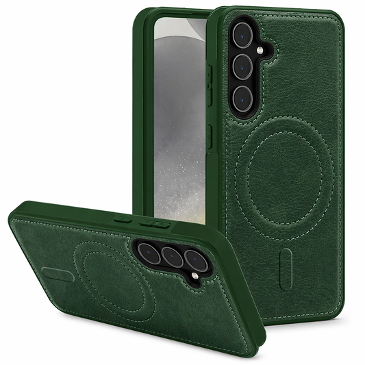 Dual Layer Phone Case – Green Engraved Cover MagSafe Compatible
