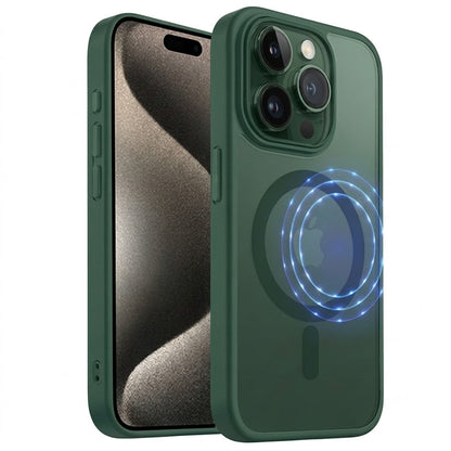 Matte Rubberized MagSafe Case for Apple iPhone 13 - Midnight Green