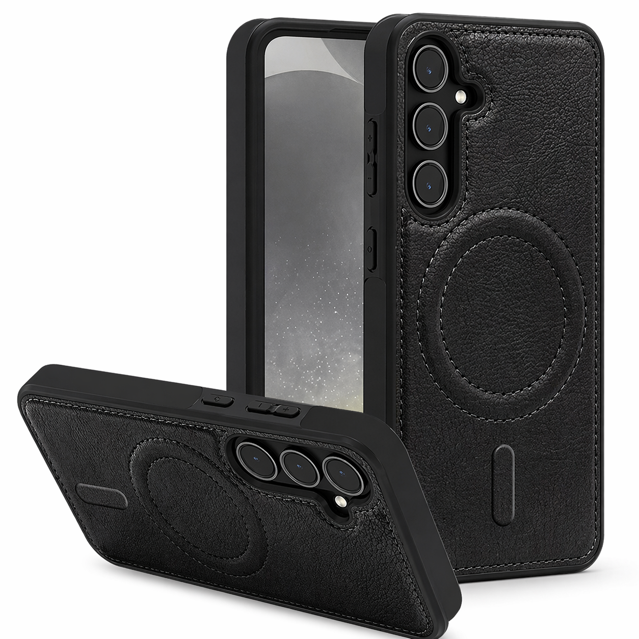 Dual Layer Phone Case – Black Engraved Cover MagSafe Compatible