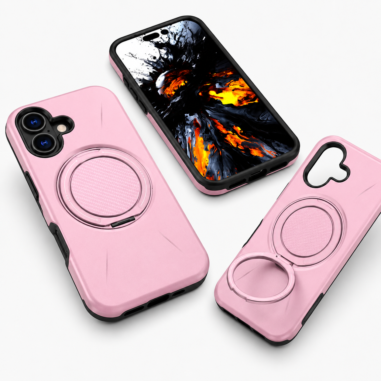Premium Forge Ring Case for iPhone 17, protective cell phone cover, kickstand mobile case, durable smartphone case