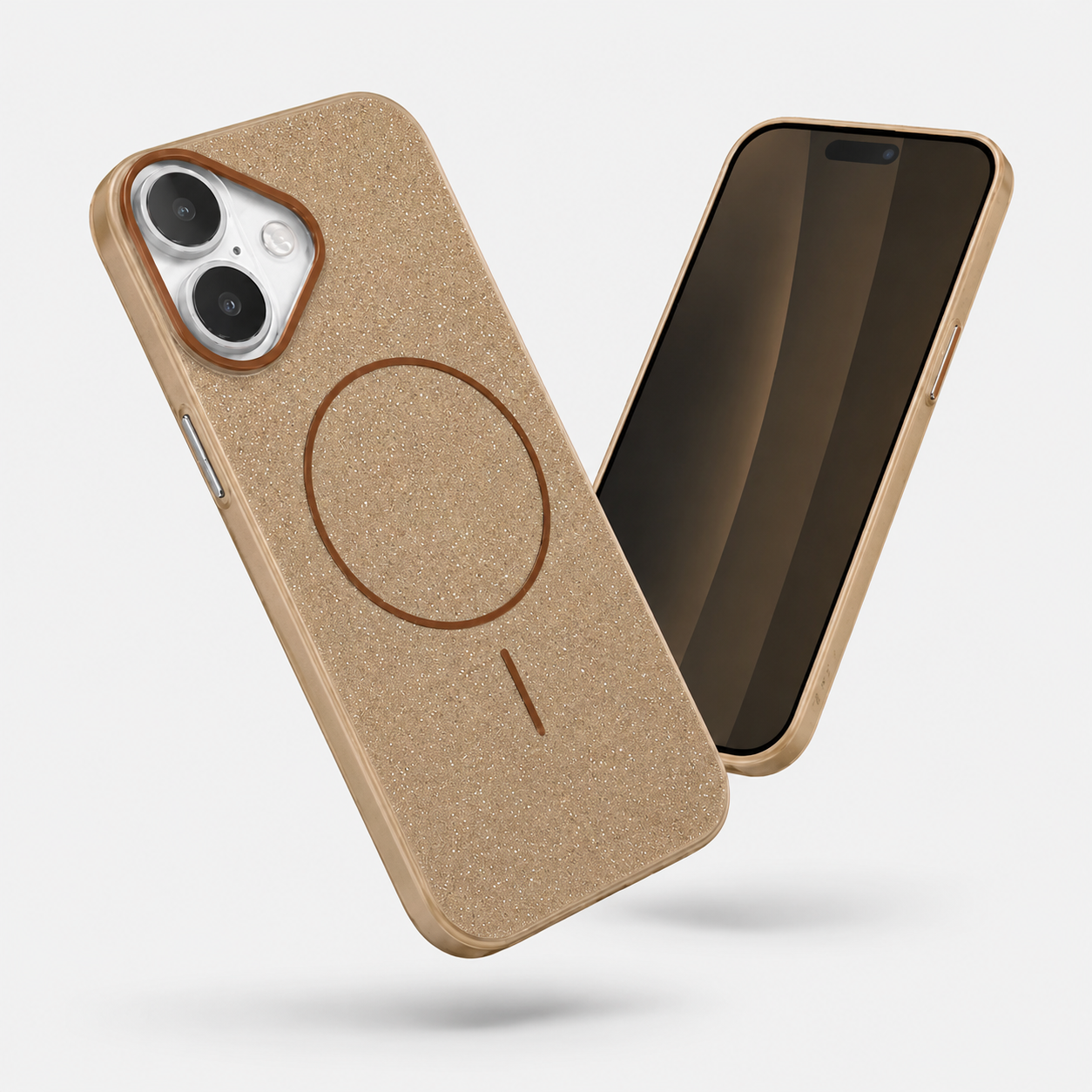Luxury Desert Titanium iPhone 16 Phone Case | Shockproof TPU MagSafe Mobile Cover
