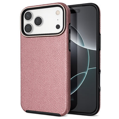 Rose Gold iPhone 17 Pro Case, Dotted Comm Case, MagSafe Phone Case, Shockproof Protective Cover