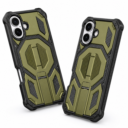 Apple iPhone 17 Green Outrider MagSafe case with shockproof phone case design and anti-slip armor grip