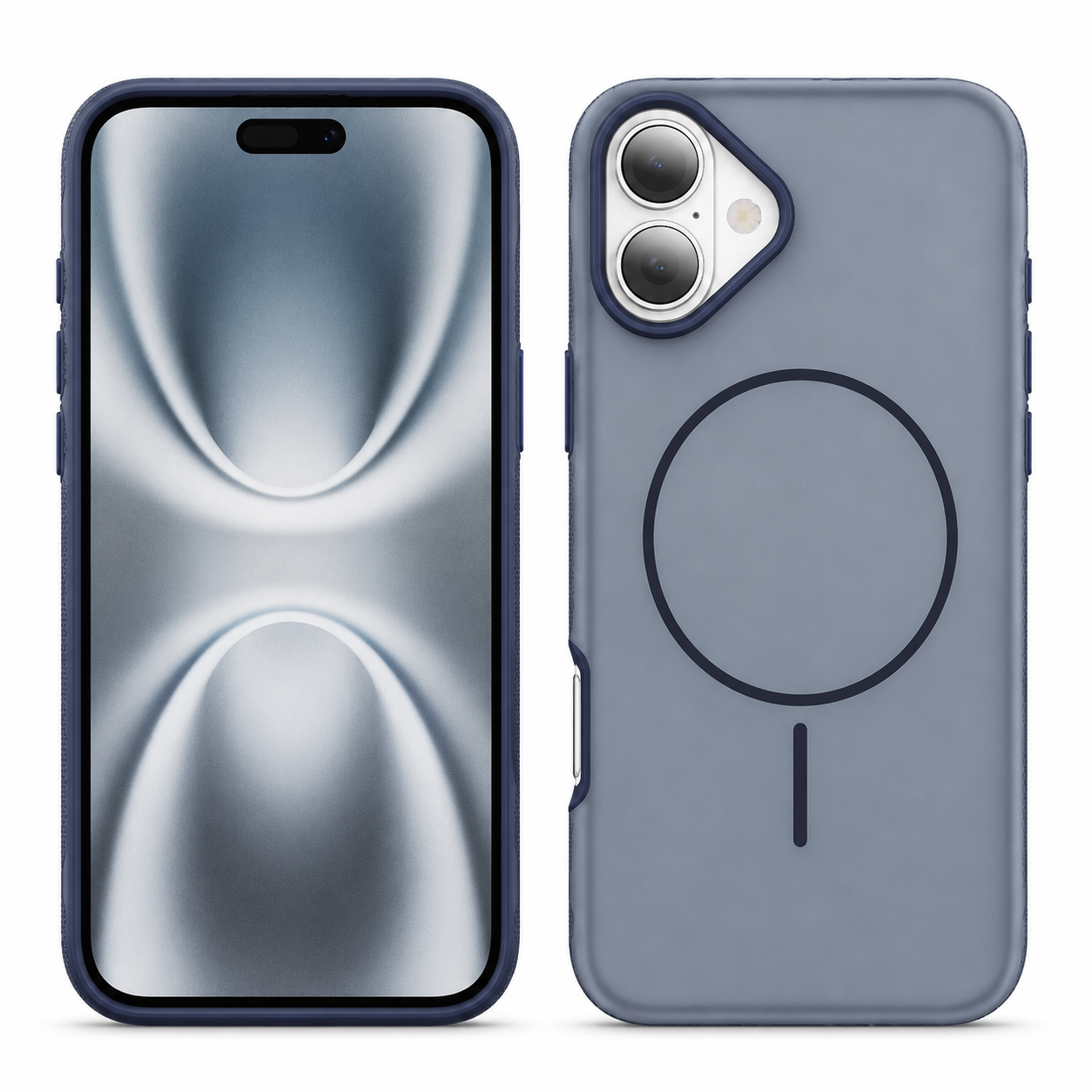 MagSafe Glam Case Apple iPhone 16– Blue with shockproof phone case design and wireless charging compatible cover