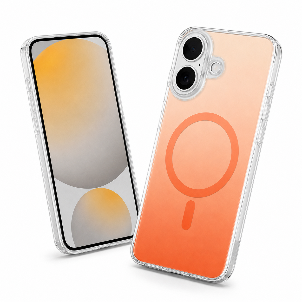 Premium Orange MagSafe Case Apple iPhone 17, Magnetic Phone Cover, Wireless Charging Compatible Case