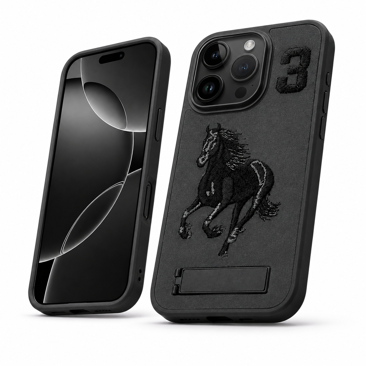 Black horse shockproof case for Apple iPhone 12 Pro 6.1 inch