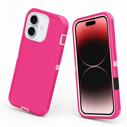 Shockproof hot pink iPhone 17 cover with reinforced corners