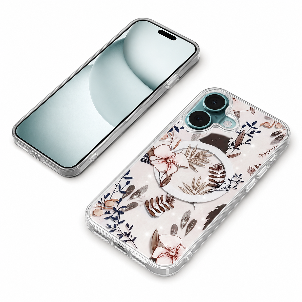 Elegant Floral MagSafe Phone Case, Protective Cell Phone Cover, Scratch Resistant iPhone Cover, Fashion Phone Case