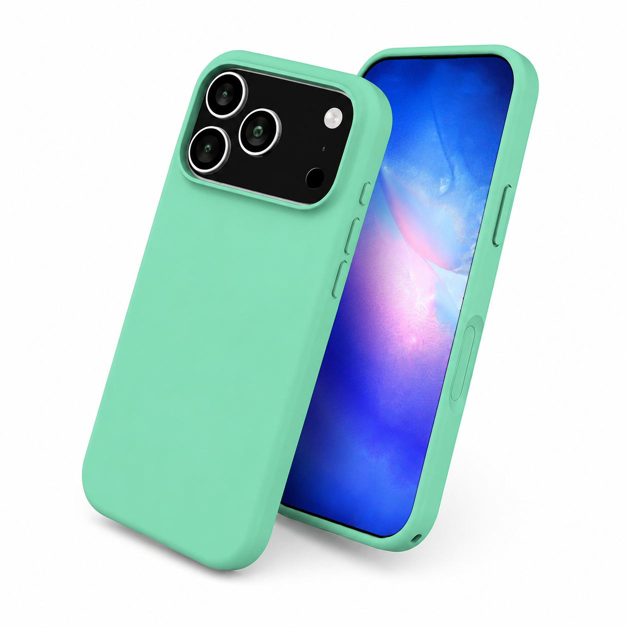 Premium Teal Silicone Phone Case Apple iPhone 17 Pro Max Protective Mobile Cover