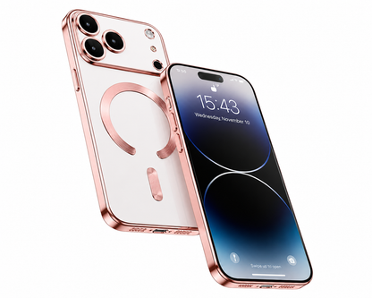 MagSafe Compatible Rose Gold Electro Matt iPhone 18 Pro Max Designer Phone Case
