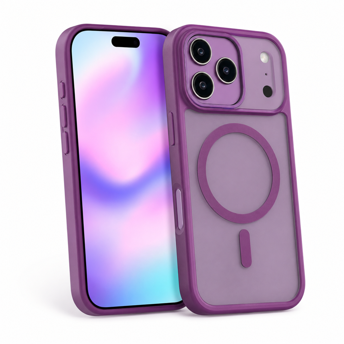 Rubberized Matte iPhone Case, Wireless Charging Compatible Case, Protective Smartphone Case.
