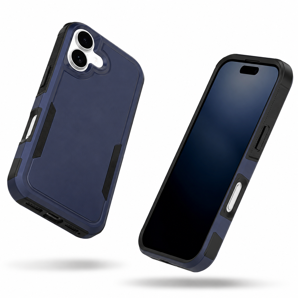 Navy iPhone 17 protective phone case with anti-slip grip