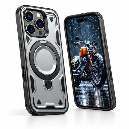 Sparta MagSafe phone cover with ring holder in grey for iPhone 12 / 12 Pro 6.1-inch.
