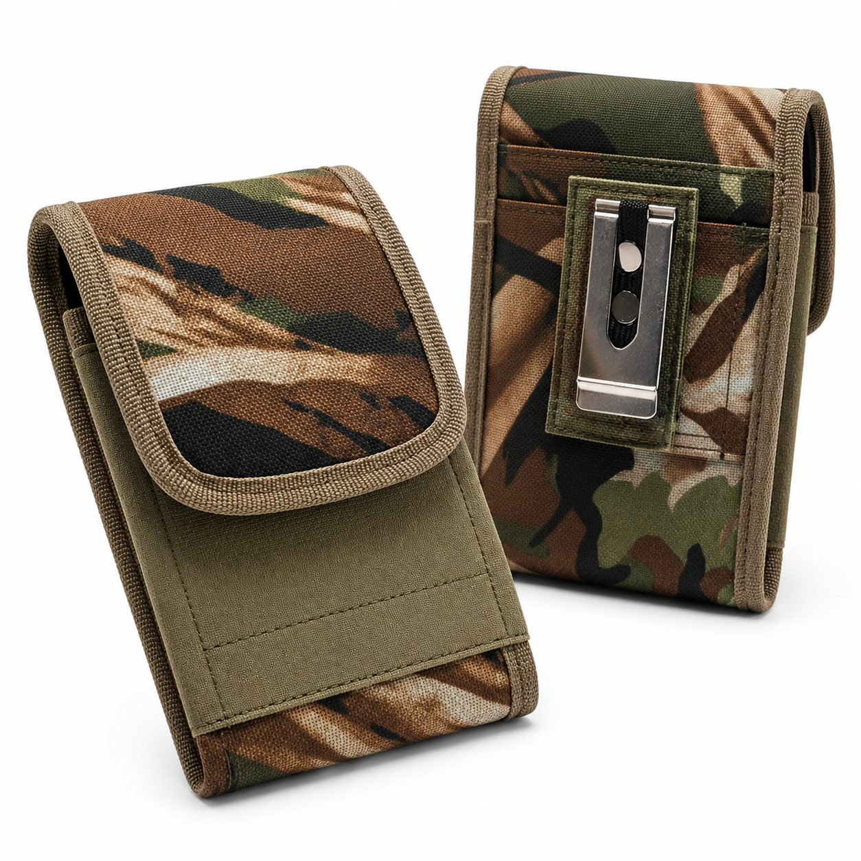 Vertical Phone Holster for iPhone 17 Pro Max Camouflage Belt Phone Pouch
