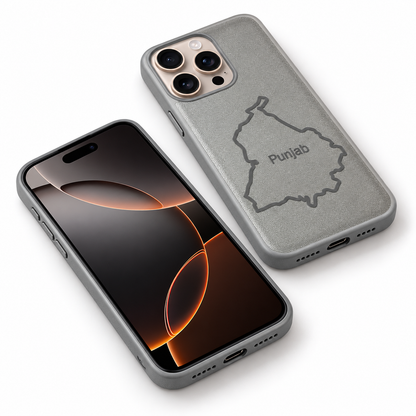 Grey protective phone case from PNB Crafted for 6.1-inch iPhone 12 / 12 Pro.