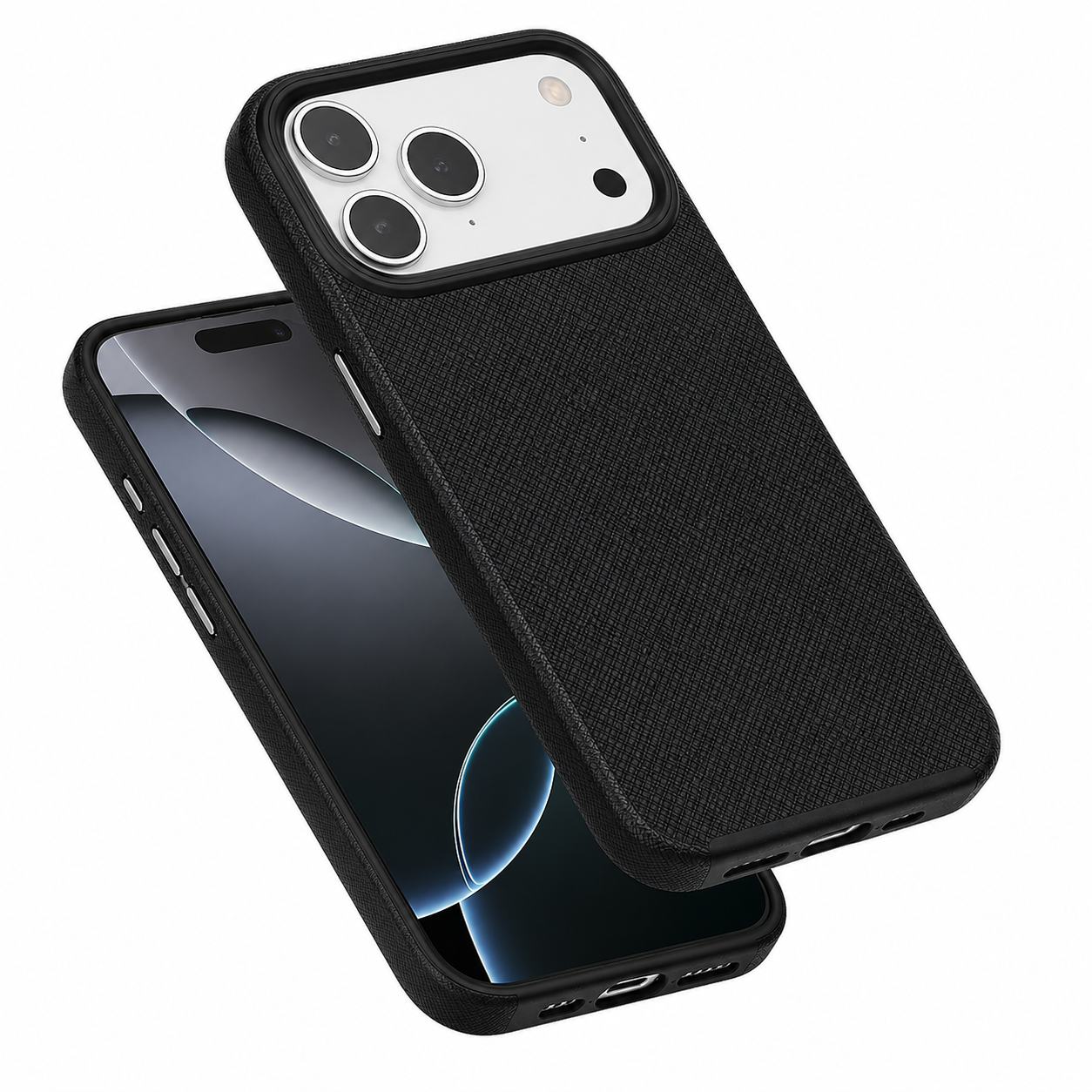 Apple iPhone 17 Pro Max Black Phone Case Protective Mobile Cover Impact Resistant Case.