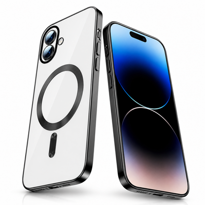 Shockproof iPhone 17 Mobile Cover featuring transparent design and raised camera protection