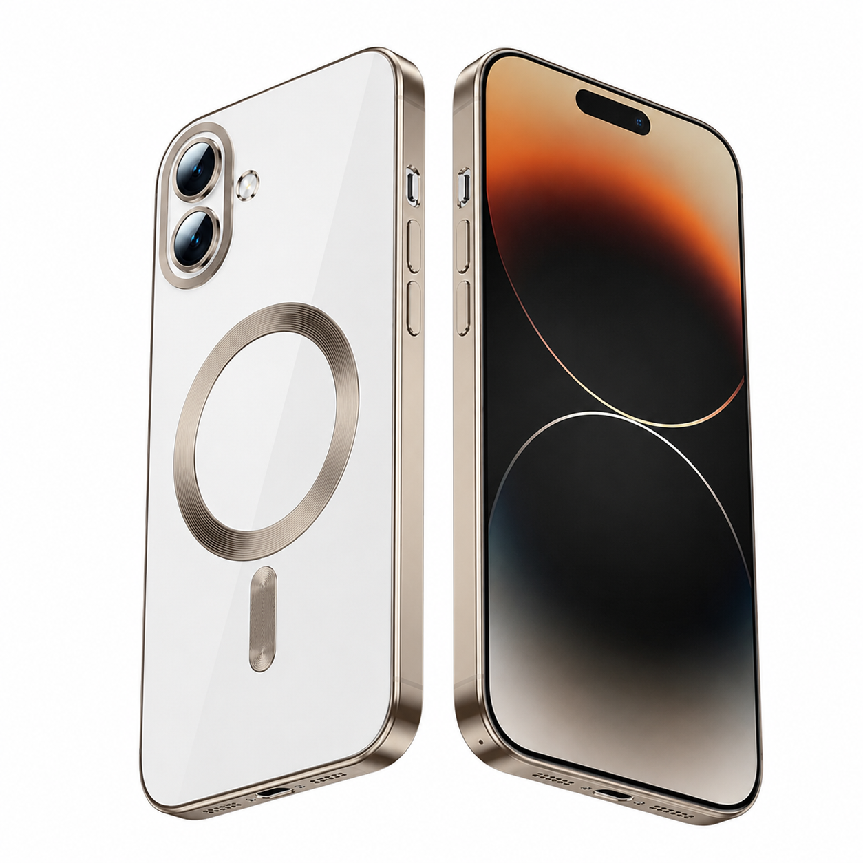 Shockproof iPhone 17 Mobile Cover with clear back and raised camera protection