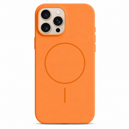 Orange MagSafe Vibrant Silicone case for Apple iPhone 12 / 12 Pro