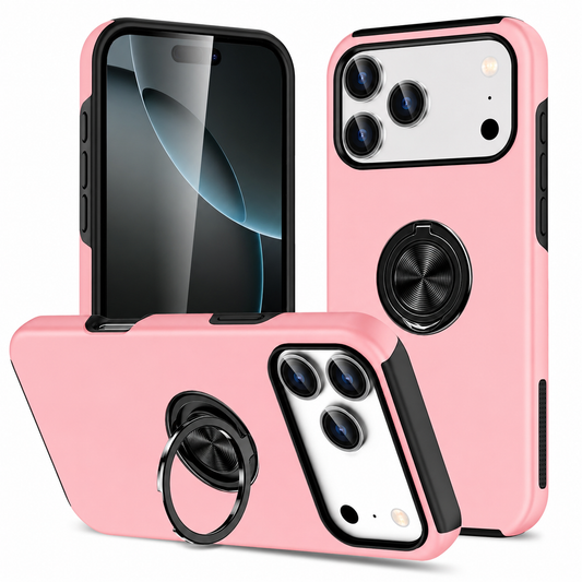 Rose Gold iPhone 18 Pro Max Case, Swirl Invisible Ring Case, MagSafe Protective Phone Cover

