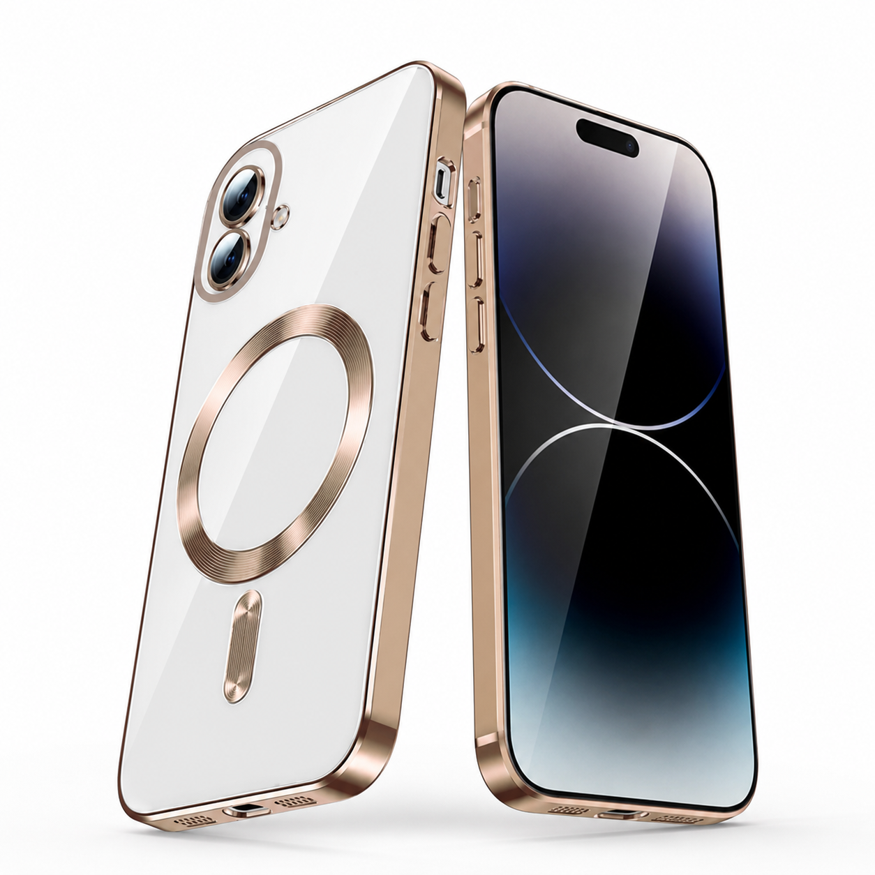 Shockproof iPhone 17 Mobile Cover with clear back and raised camera protection