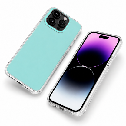 Candy style teal mobile cover with raised camera protection