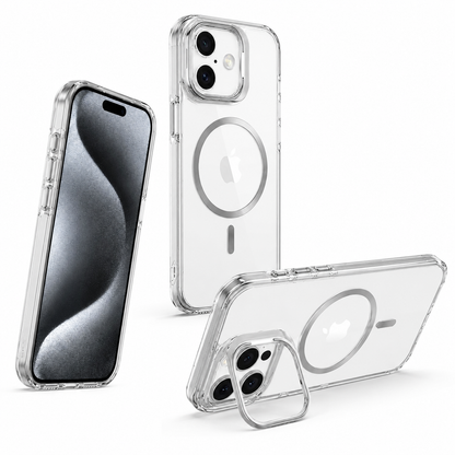 Premium MagSafe Phone Case for Apple iPhone 17 Crystal Clear Protective Mobile Cover White