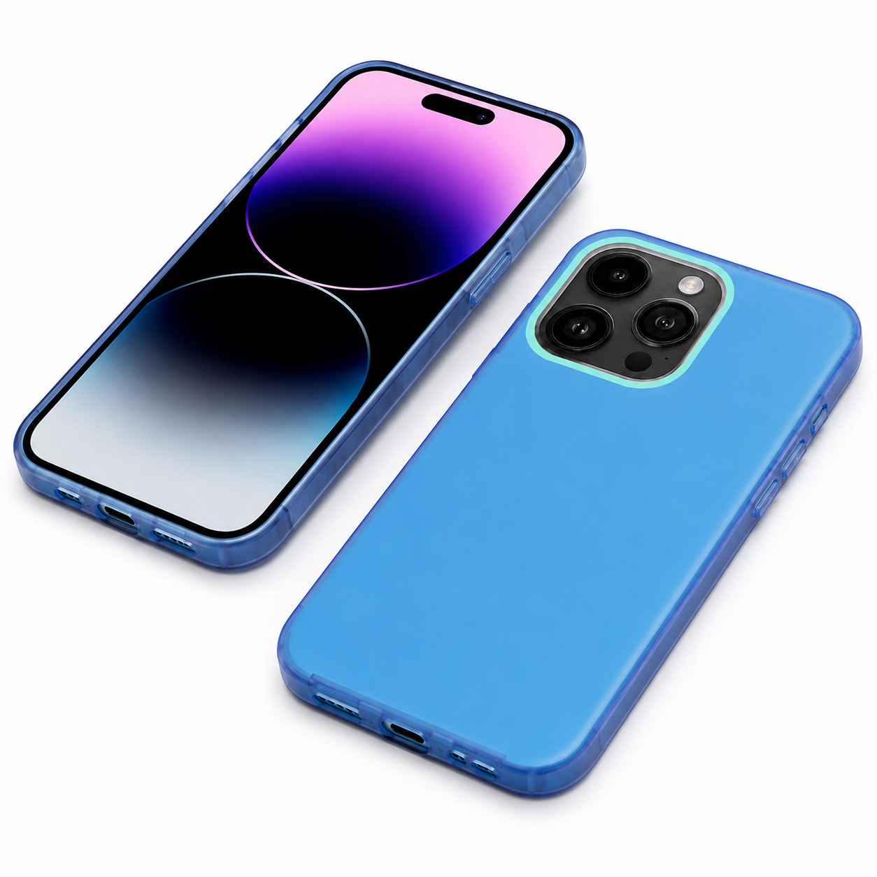 Blue TPU protective phone cover for iPhone 12