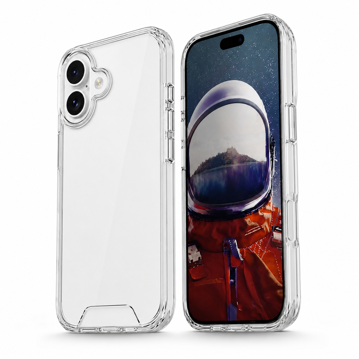Shockproof clear iPhone 17 case with reinforced protective corners