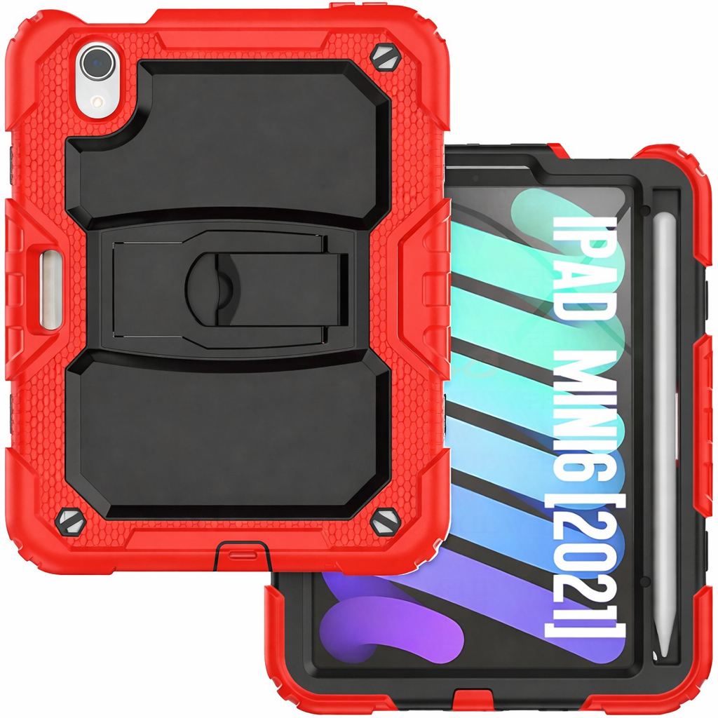 Heavy Duty Tablet Case – Red Shockproof Cover with Stand | Protective Case