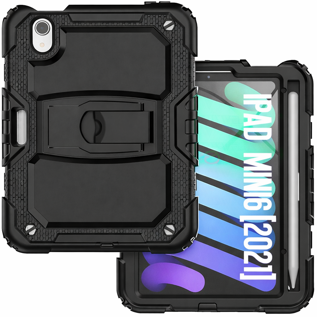 Heavy Duty Tablet Case – Black Shockproof Cover with Stand | Protective Case