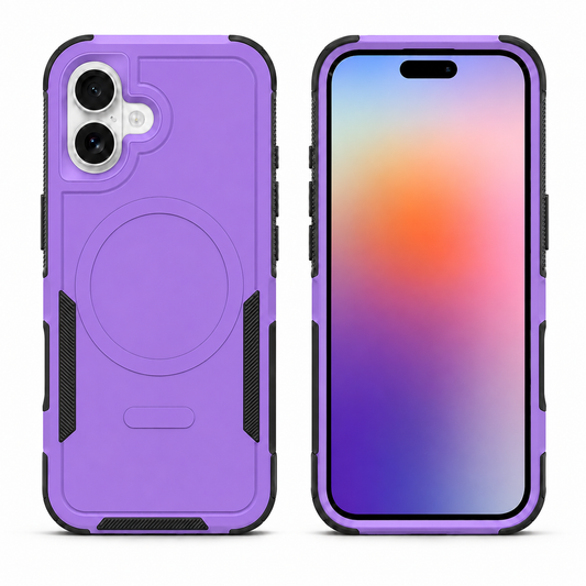 Deep Purple MagSafe iPhone 17 Case, Protective Phone Case, Shockproof Mobile Cover, Military Grade Phone Case