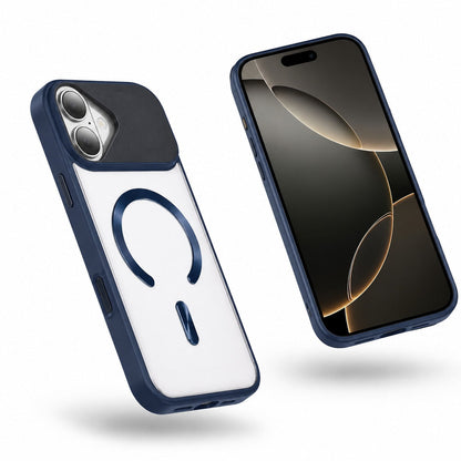 Slim Blue Protective Case for Apple iPhone 16 – Impact Resistant Phone Cover Wireless Charging Compatible
