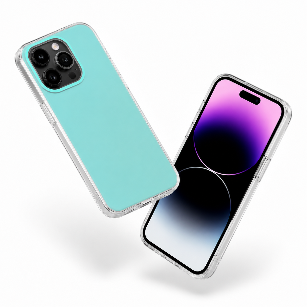 Slim teal iPhone 12 Pro protective TPU case