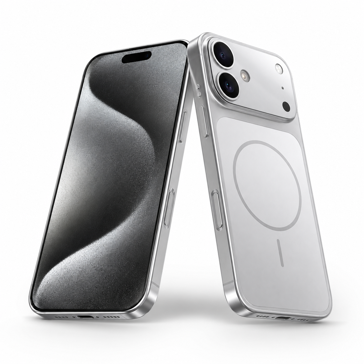 Shockproof Silver Mobile Cover for Apple iPhone 16 with Camera Guard