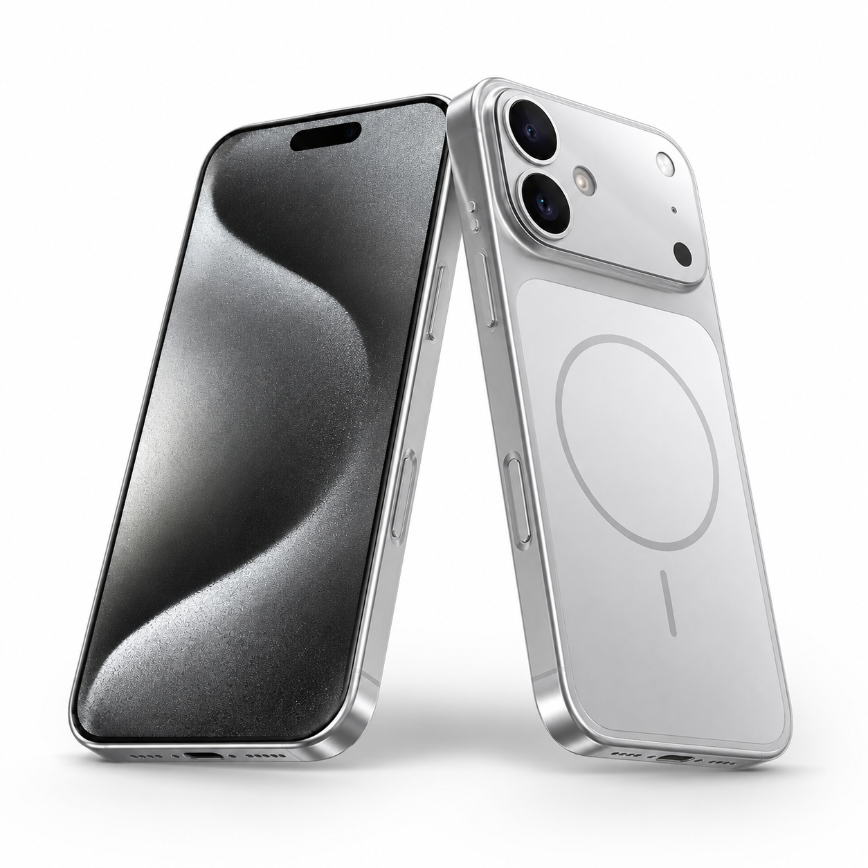 Shockproof Silver Mobile Cover for Apple iPhone 16 with Camera Guard