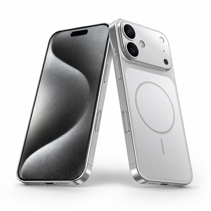 Shockproof Silver Mobile Cover for Apple iPhone 16 with Camera Guard
