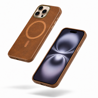 Slim MagSafe compatible brown iPhone 12 Pro Plush case
