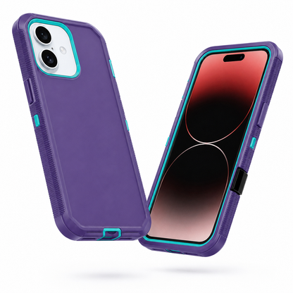 Impact-resistant purple mobile cover for Apple iPhone 17