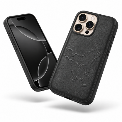 Black Haryana map phone case for Apple iPhone 12 / 12 Pro 6.1-inch.