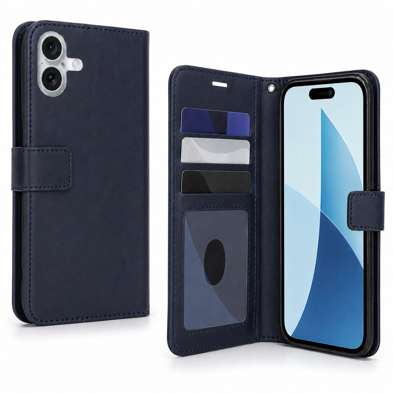 MagSafe compatible iPhone 17 wallet cover with camera protection