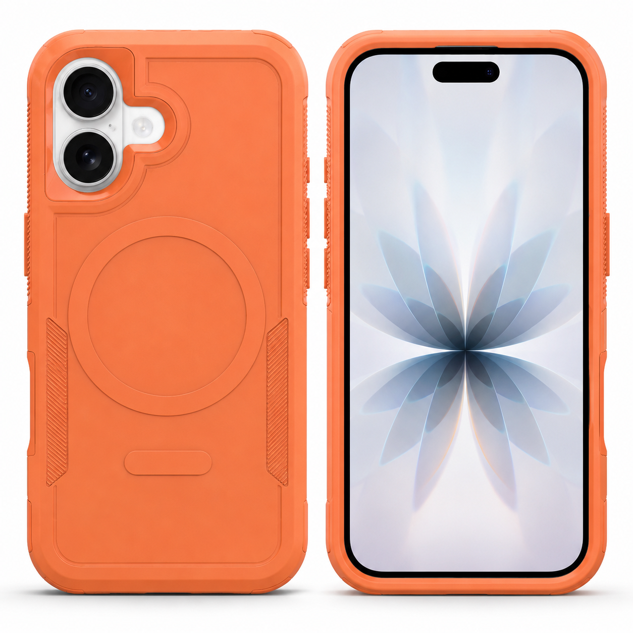 Orange MagSafe iPhone 17 Case, Protective Phone Case, Shockproof Mobile Cover, Military Grade Case