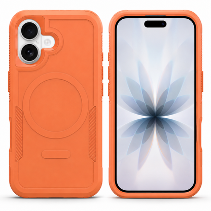 Orange MagSafe iPhone 17 Case, Protective Phone Case, Shockproof Mobile Cover, Military Grade Case