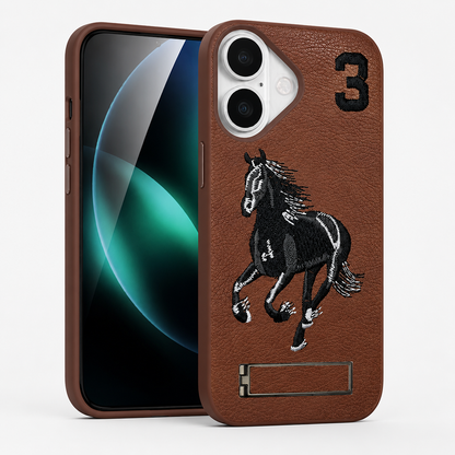 Apple iPhone 16 Brown Horse Cover, Protective Phone Case, Shockproof Mobile Cover, Designer Phone Case
