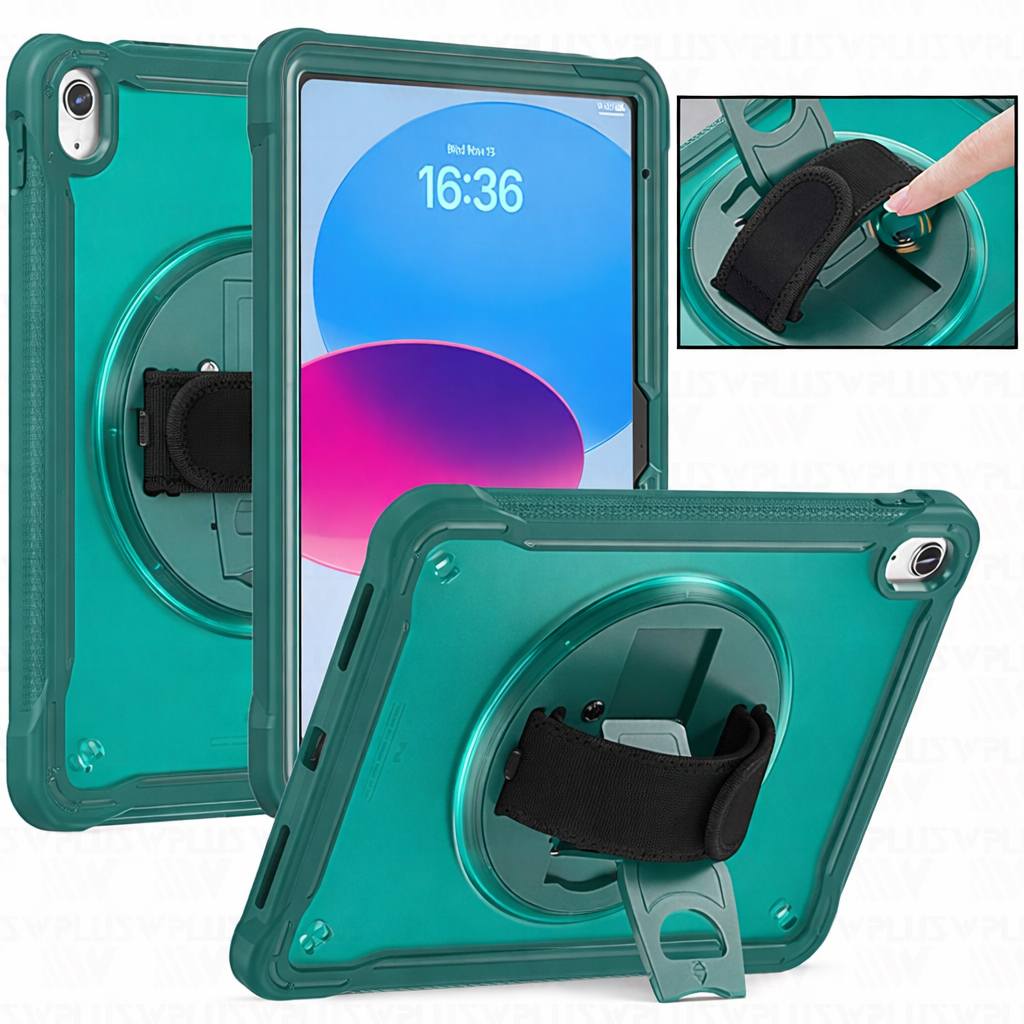 Heavy Duty Tablet Case – Green Flexi Hold with Strap | Protective Case