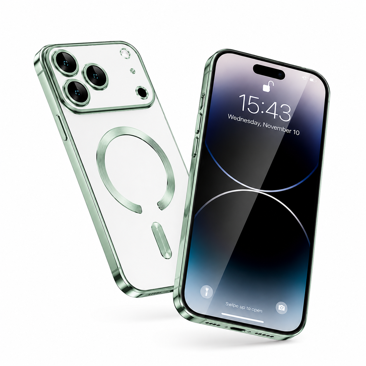 MagSafe Compatible Green Electro Matt iPhone 17 Pro Max Designer Phone Case