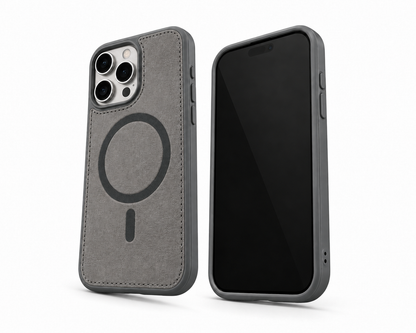 Designer grey mobile cover with raised camera protection for iPhone 12