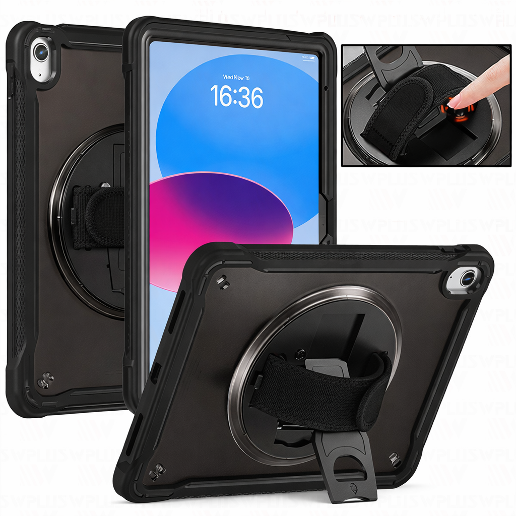 Heavy Duty Tablet Case – Black Flexi Hold with Strap | Protective Case